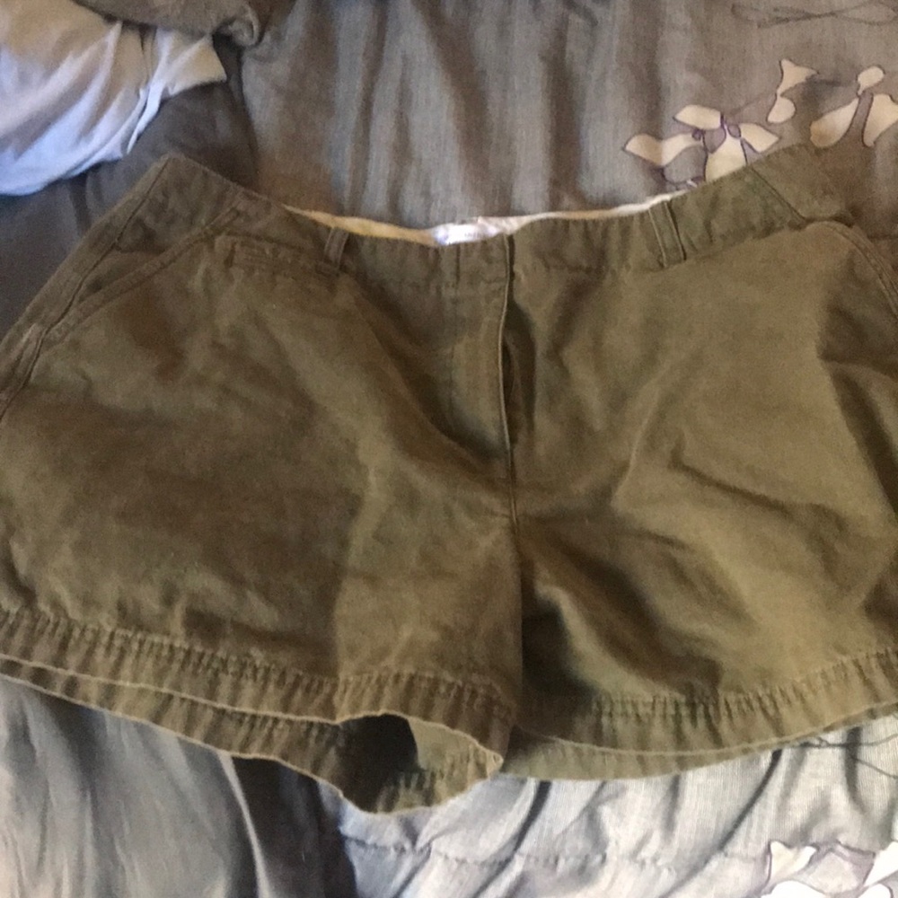 Army green shorts